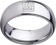 Football Teams Ring Rugby Titanium Steel Band Jewellery for Giants Fans
