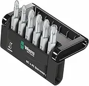 Wera 5056471001 Bit-Check 6 PZ Universal 1 Pozidriv Bit 6 Piece Set