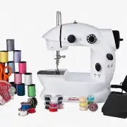 StitchMaster Mini: Portable Sewing Machine Kit with Foot Pedal, 75+ Accessories,