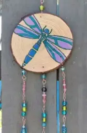 Dragonfly Sun Catcher Wind chime Mobile Porch Garden Window Art Boho Gift Bells