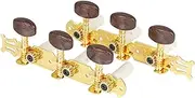 3+3 Open-Style Guitar String Tuning Pegs with Mounting Screws Agate Head Plastic Column Tuner Heads Guitar Tuning Keys Guitar Repla ent Acc ories for Classical Guitars Gold One Size