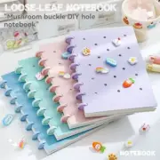 A5 Mushroom Buckle Hole Notebook DIY Loose-Leaf Book Horizontal Hole Board