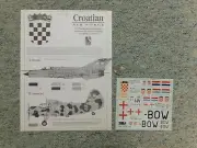 Blue Rider decals 1/72 BR802 Croatian Air Force 1991/1992 H78