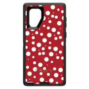 OtterBox Defender for Galaxy Note (Choose Model) Red White Bubbles Polka Dots