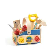10pc Djeco Minibrico Wooden Toolbox w/ Tools Kids Fun Play Toy Set Set 18m+