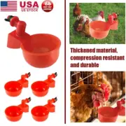 2/4x Automatic Chicken Water Cups Poultry Drinking Bowl for Chicken Ducks Birds