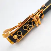 Bb Clarinet Lacquered Gold 17 Keys Sib Klarnet Black Clarinet