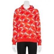 Nike Sportswear Essentials Women's Red Logo Printed Hoodie (DV0028-634) S/M/L/XL