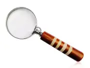 Aluminum Bone Handheld Magnifier Magnifying Glass Lens for Reading 3 Inch TRF