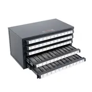 Tap Dispenser Cabinet, Five-Drawer Tap Organizer Cabinet for #2-56-#12-28 Steel Tap Dispenser Organizer Cabinet with Labels, 60-Compartment Stackable Tap Cabinet for Tap