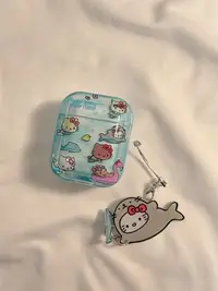 在飛比找Yahoo!奇摩拍賣優惠-愛優殼配件 卡通Kitty藍色airpods3保護套蘋果耳機