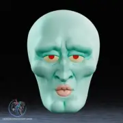 Handsome Squidward 3D Printed PLA Magnets Included