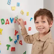 Melissa & Doug, Magnetic Wood Alphabet, Educational, 52 Pieces