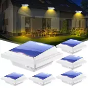 6 X Outdoor Solar Gutter Lights 40LED Outdoor Solar Fence Lights Waterproof Lamp