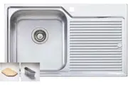 Oliveri Nu-petite Single Left Hand Bowl Inset Sink With Drainer NP621