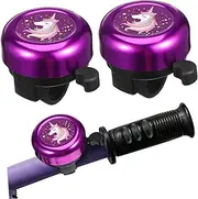 Totority 2Pcs Cute Cartoon Bike Bell Loud Sound Bicycle Accessory for Durable Sturdy Design Adorable Unicorn Appearance for Young Riders