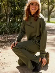 Running Bare Flare Sweatpants. Cozy, Warm Flared Lounge Pants