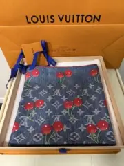 Louis Vuitton x Takashi Murakami M96389 Carre 90 Denim Cherry Scarf 2025