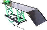 XIQUMOPAX Air Hydraulic Motorcycle Lift – 1000 Lb. Capacity Mobile Lift Table with Removable Ramp