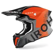 Airoh Twist 2.0 Bit Motocross Helmet, grey-orange, Size S for Men Grey Orange