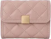 [Xeerrfan] Chic Card Holder for Women, Cute Small Womens Wallet Genuine Leather, 10 Card Slots & 2 Change Slots, Hand Change Purse for Female Ladies, Pink, Modern