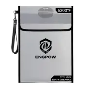 Fireproof Document Bag with Lock (5200℉),15”x 11” Fireproof Money Pouch with ...