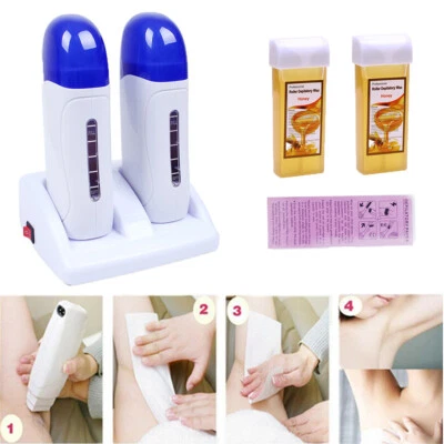 Depilatory Roll On Wax Kit Heater Rollers Waxing Cartridge Epilator Hair Removal