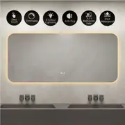1.8mx0.8m Frameless LED Mirror Anti-fog Bathroom Mirrors Makeup Light Wall Mounted Mirrors
