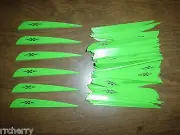 100 4" Flo Green VaneTec V-Max Vanes! archery plastic arrow fletching vane tec