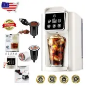 Modern Iced & Hot Coffee Maker with Adjustable Brew Strength - 1 Cup Machine