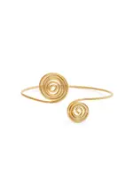 Anni LU Spiral 24kt Gold-plated arm Cuff ONE SIZE
