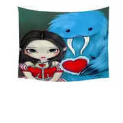 My Very Strange Valentine Adorable Maiden and Yeti Tapestry