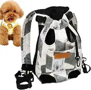 Pet Carrier Backpack - Portable Breathable Cat Travel Carrier Bag with Wide Shoulder Straps,Multi-Purpose Dog Chest Backpack with Built-in Safety Lock for Driving