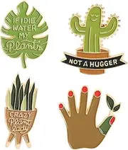 [LIFKOME] 4pcs Adorable Plant Brooch Pin Alloy Brooch Pin for Clothing Diy Badge Random Style