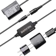 RONFEN EP-5B DC Coupler Power Connector EN-EL15 EN-EL15a Dummy Battery USB-C Cable PD Adapter Kit Replace EP-5B + EH-5 AC Power Adapter for Nikon Z7 Z6 Z5 D500 D600 D750 D800 D7000 D7200 D7500 Cameras