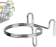 Cart Cup Holder,Bar Cart Cup Holder Attachment | Double Ring Design, Multifunctional Drinking Storage Stand for Coffee Mug, Cone Mug, Baby Bottles