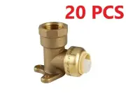 20 PCS 1/2" PUSH FIT X 1/2" FEMALE NPT DROP EAR ELBOWS NO LEAD