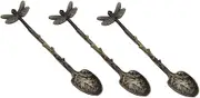 Zerodeko 3Pcs Vintage Forest Coffee Spoons Dragonfly Branch Dessert Serving Spoons for Ice Cakes and More Comfortable Grip Craftsmanship Design