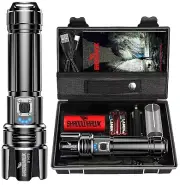 LED Torch Rechargeable Flashlight with High Lumens, Shadowhawk 10000 Lumen