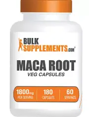 BulkSupplements Maca Root Extract 180 Capsules - Maca Supplement - 1800mg