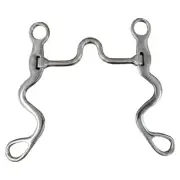 34JK Hilason Cavalry Shank Ported Bit With Stainless Steel
