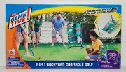 New Wham-O Game Time 2-in-1 Backyard Cornhole Golf Outdoor Family Game Free S&H
