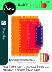 Sizzix Framelits Die Set 9PK Fanciful Framelits Renee Deco Rectangles by Stacey Park