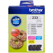 Brother LC 233 Ink Cartridges 3 Colour Value Pack