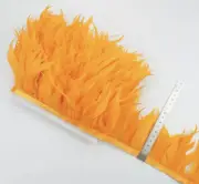 2 Metres Orange Shredded Goose Feather Fringe Ribbon Trim Edging DIY Craft Decor