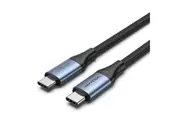 Vention TAVHF 5A USB-C Cable - 1m - Gray USB 4.0 - Cotton Braided - Aluminum