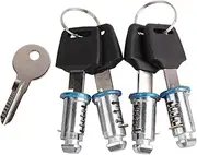 Generic Roof Rack Security Locks Set for Crossbar Systems with Key, 4 Lock Cores