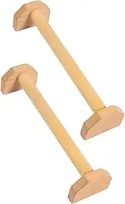 Tadill 2X Pushup Bars Fitness Wooden Parallettes Push up Bars for Home Gym Men Women Sports