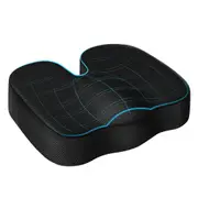 Seat Cushion Memory Foam Pillow Pad Car Office Back Mesh Black