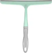 sourcing map Shower Squeegee 9.6 Inch Length Water Blade Cleaner Tool Household Mirror Squeegee with Hole for Windshield Window Cleaning Glass Door, Green
